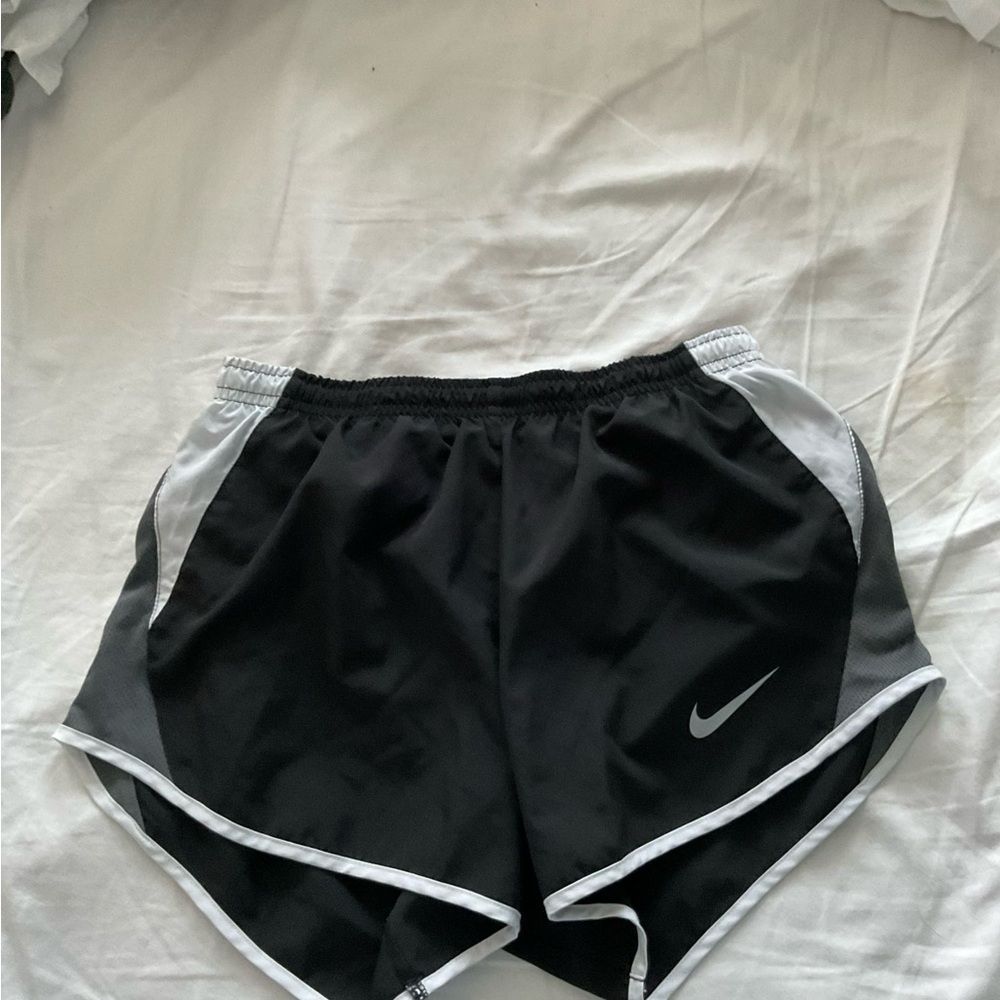 Nike Black and White Athletic Shorts with Classic Design
